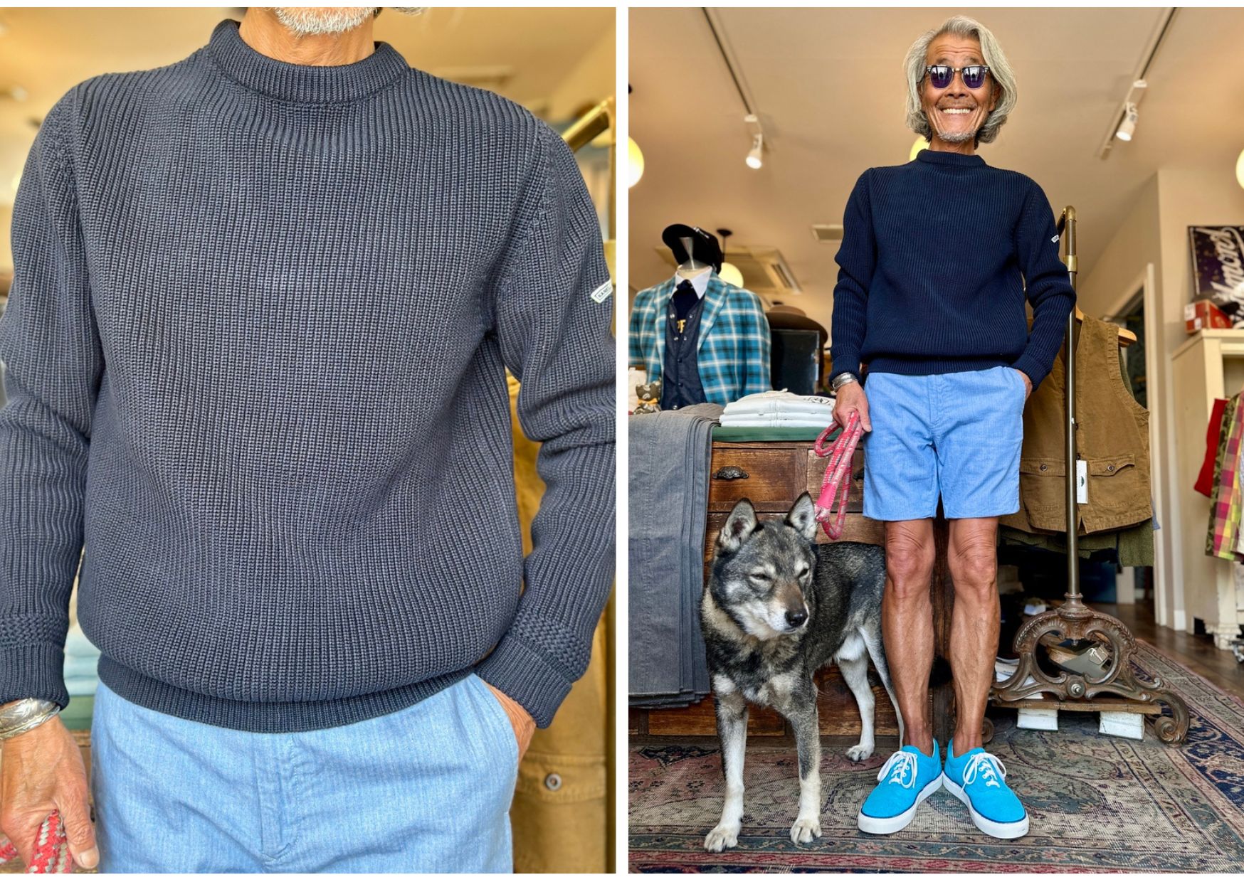 Knitwear :: KANELL Heavy Weight Cotton Sweater CANCALE (MARINE)