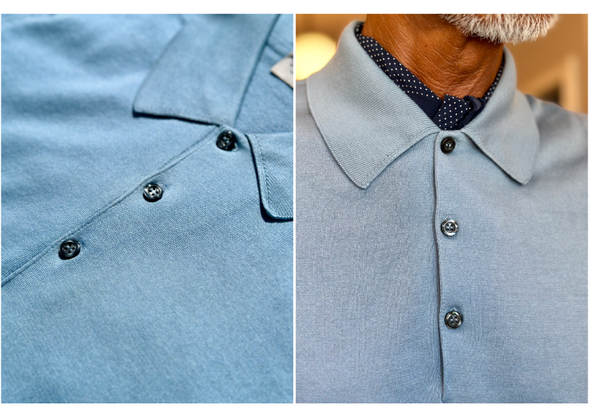 JOHN SMEDLEY ダークグレー ポロシャツ Isis S Isis John Smedley Sea Island Cotton Polo Shirt | John Smedley UK