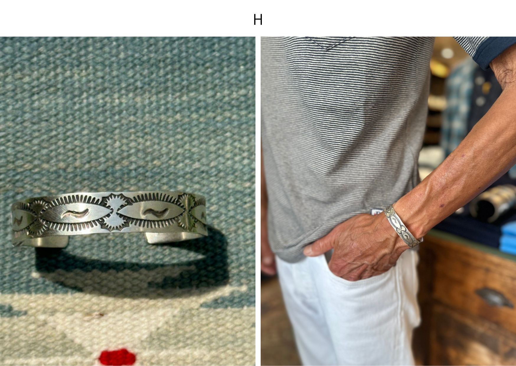 Sterling H シルバーバングル ナバホ　ホピ　ボーイズマーケット Accessories :: Native American Indian Jewelry Navajo Bangle