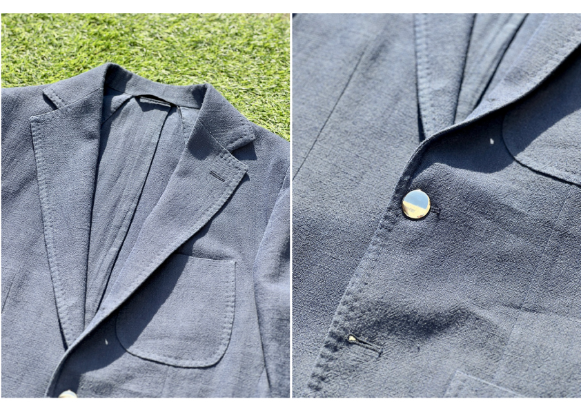 Jacket/Outerwear :: ERRICO FORMICOLA Navy Linen Cotton Jacket