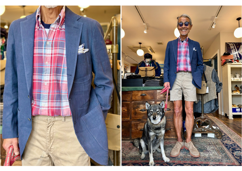 Jacket/Outerwear :: ERRICO FORMICOLA Navy Linen Cotton Jacket