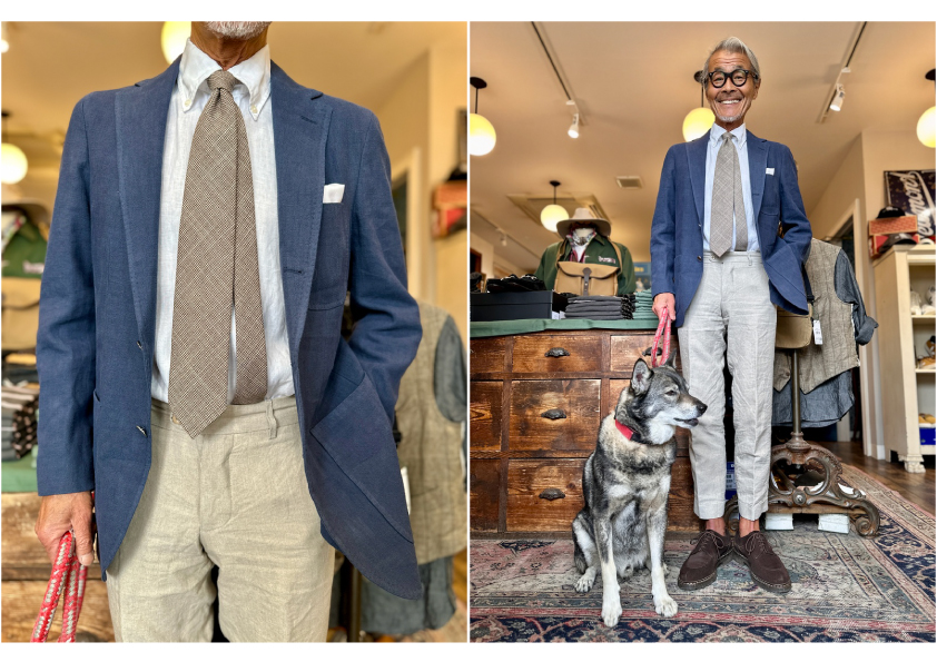 Jacket/Outerwear :: ERRICO FORMICOLA Navy Linen Cotton Jacket