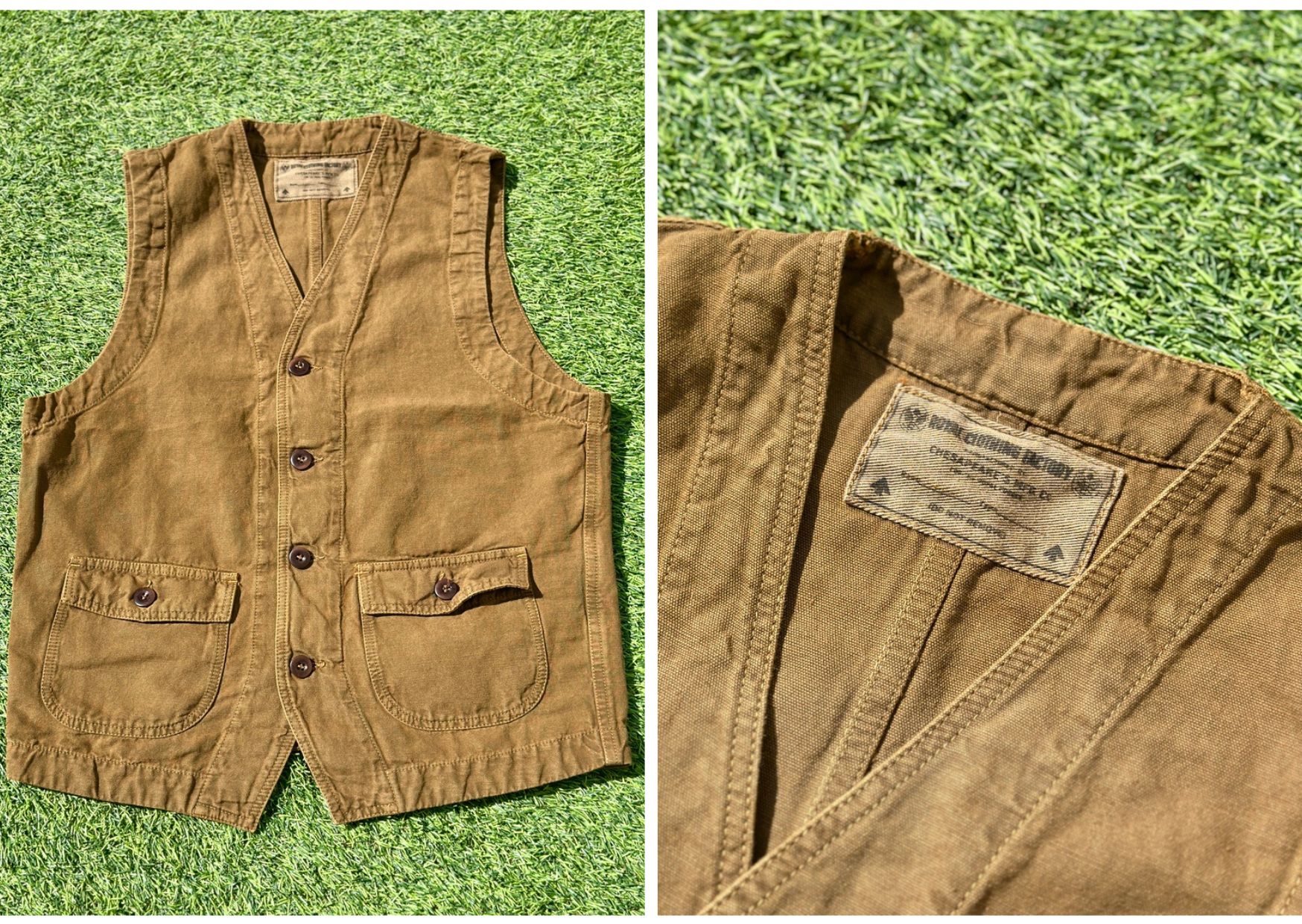 CHESAPEAKE’S コットンリネンSaint Michel Vest Jacket/Outerwear :: CHESAPEAKE'S Cotton Linen Saint Michel Vest