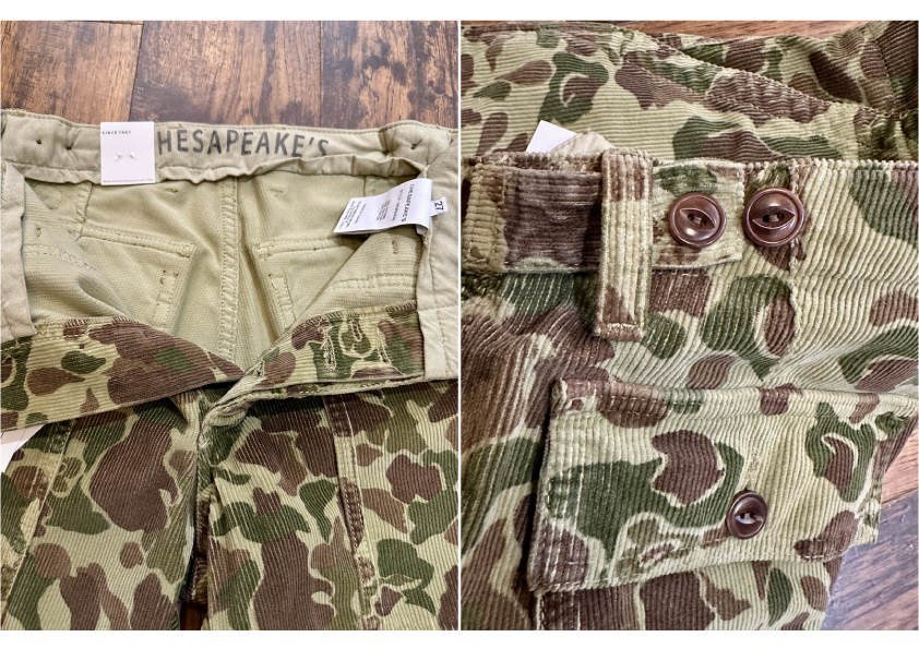 Bottoms :: CHESAPEAKE'S Bespoke Hunter Camouflage Corduroy Baker Pants