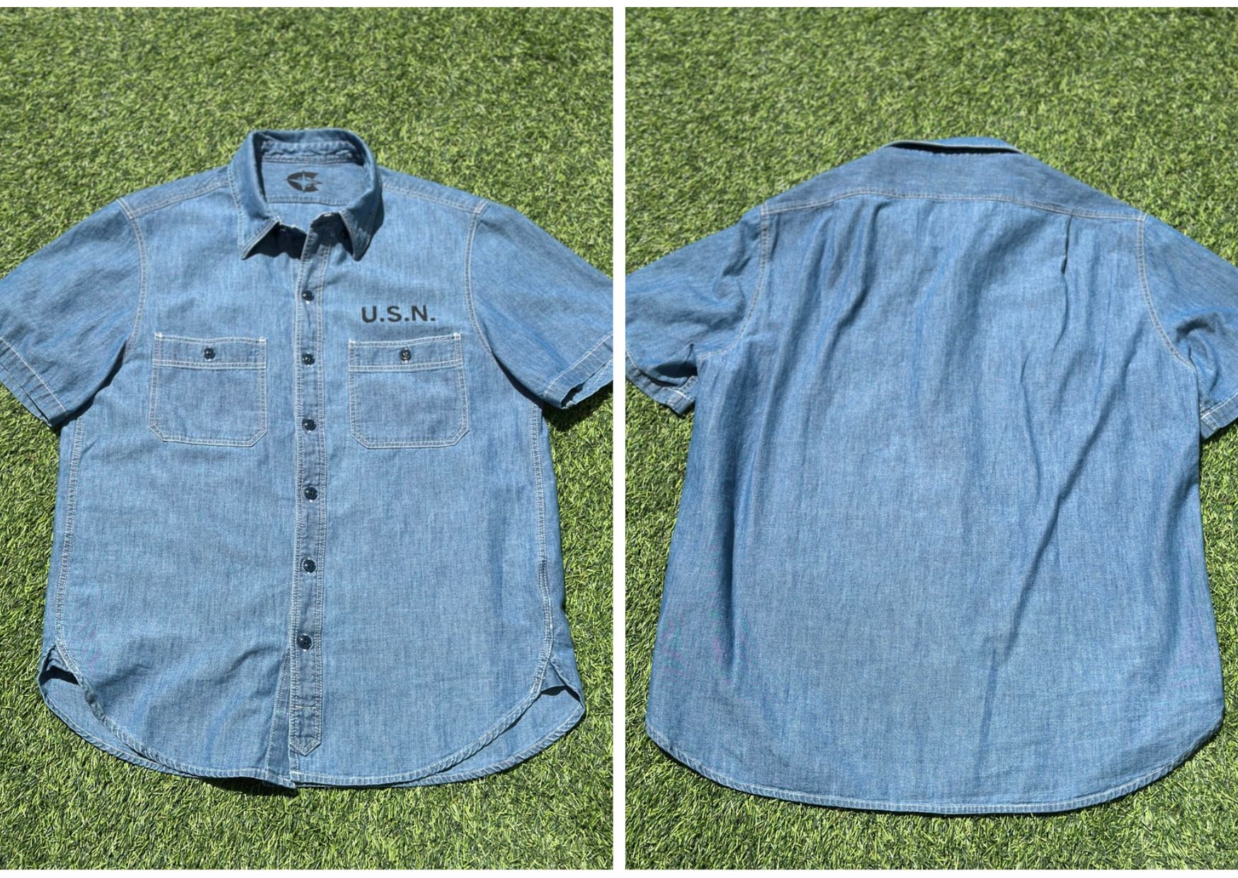 Shirts :: CHESAPEAKE'S US NAVY Short Sleeves Chambray Shirts