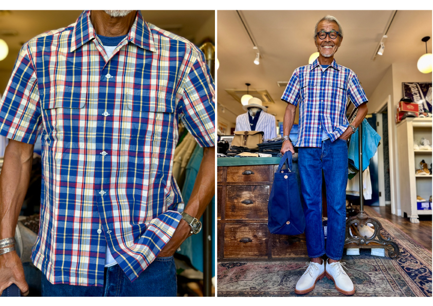 Shirts :: Boys Market Original Dead Stock Fabric Cotton Check Open