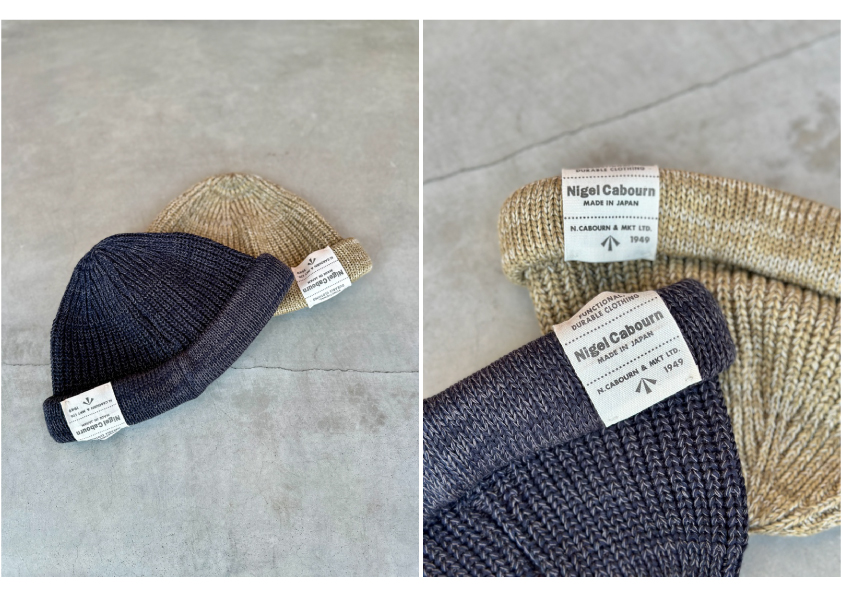 ゆ*ん様 NIGEL CABOURN リネン ニットキャップ Nigel Cabourn】solid