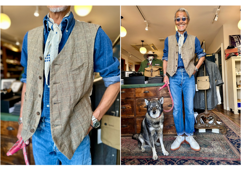 Jacket/Outerwear :: Nigel Cabourn Hemp Linen Check Vest